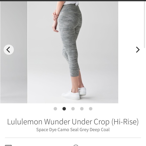 •LULULEMON• Wunder Under Hi Rise Crop 21” Space Dye Camo Grey Size 10 - Picture 3 of 10